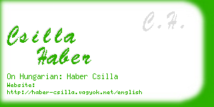 csilla haber business card